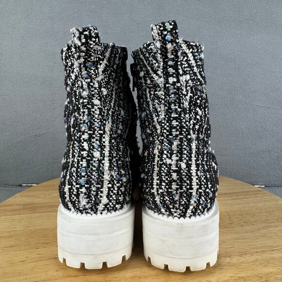 Anthropologie Cecelia New York Tweed Chance Hiker Combat Boots Womens Size 7M US - Picture 4 of 8